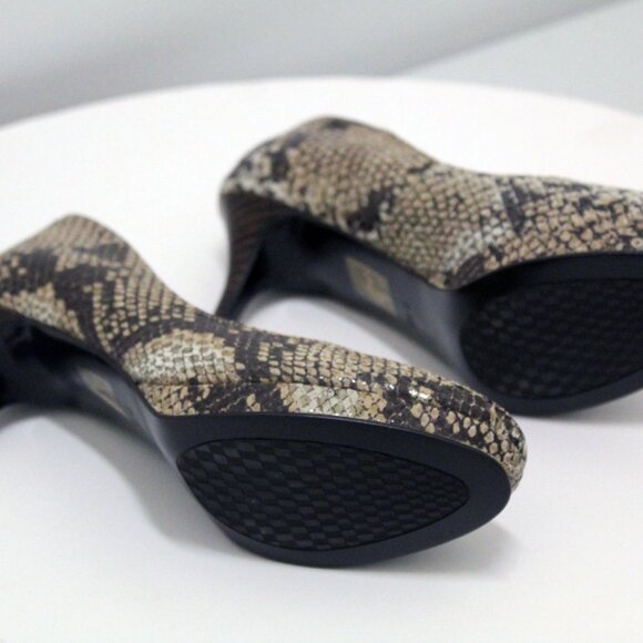 Left & Right Snake Print High Heel Pumps, Size 7.5B - Picture 5 of 6